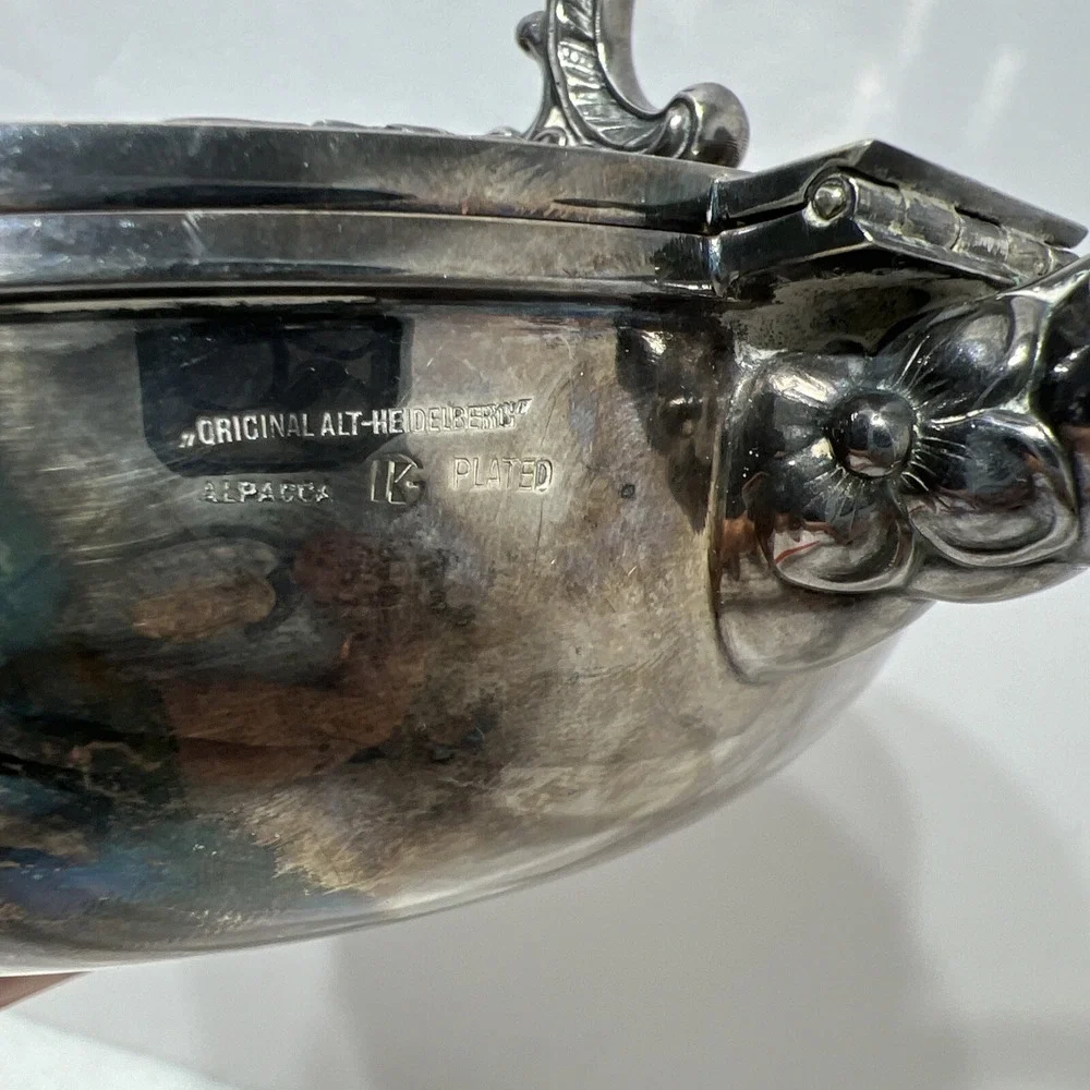 Alpacca Mexico‎ Silver Plate Silent Butler Ornate Original Alt Heidelberg